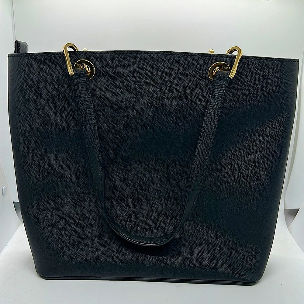 Michael Kors Gorgeous Large Black Danville Leather Tote Bag 💼 - Picture 2 of 6